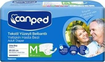 Canped Belbantlı Tekstil Yüzeyli Hasta Bezi Orta Boy Medium 30 lu