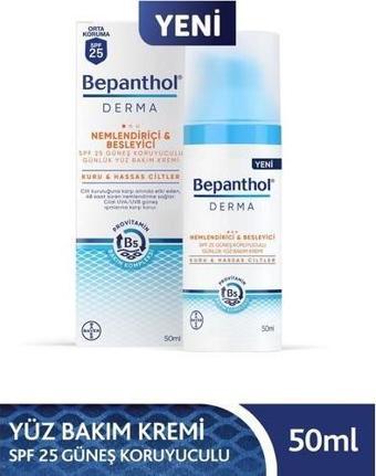 Bepanthol Derma Nemlendirici & Besleyici Spf 25 Günlük Yüz Kremi 50Ml L Provitamin B5 Bakım Kompleks