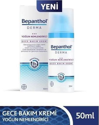 Bepanthol Derma Yoğun Nemlendirici Gece Bakım Kremi 50Ml L Provitamin B5 Bakım Kompleksi