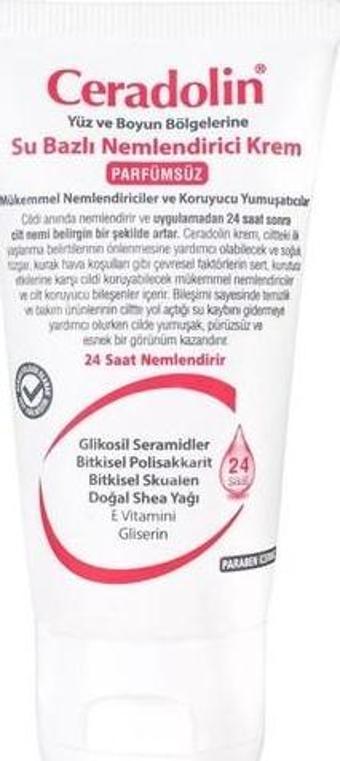 Ceradolin Parfümsüz Su Bazlı 50 Ml Nemlendirici Krem