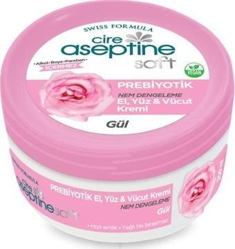 Cire Aseptine Soft Gül Prebiyotik Nemlendirici Bakım Kremi 300 Ml