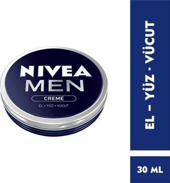 Nivea Men Creme Erkek Bakım Kremi El, Yüz Ve Vücut Nemlendirici Krem 30 ml