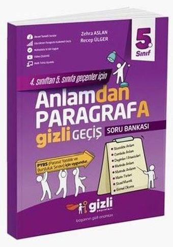 5. Sınıf Anlamdan Paragrafa Gizli Geçiş Soru Bankası - Kolektif  - Gizli Yayınları