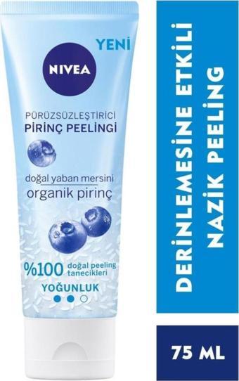 Pürüzsüzleştirici Organik Pirinç Yüz Peelingi 75ml, Ölü Deri Arındırıcı Ve Canlandırıcı, Normal Cilt