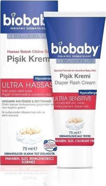 Biobaby Bebek Pişik Kremi %40 Çinko 75 Ml