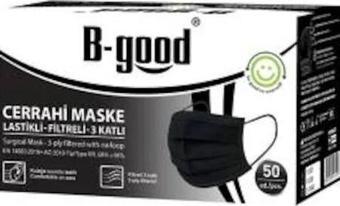 B-Good Bgood Siyah Cerrahi Maske Filtreli 3Katlı