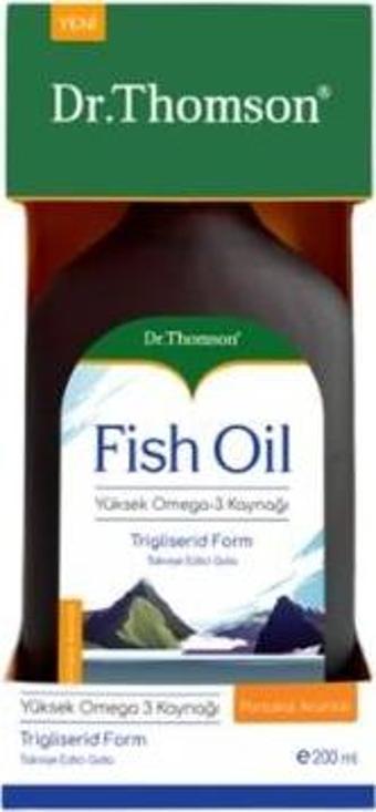 Dr. Thomson Fish Oil Portakal Aromalı Şurup 200 Ml