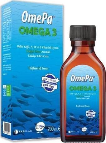 Omepa Omega 3 Doğal Elma Aromalı 200 Ml