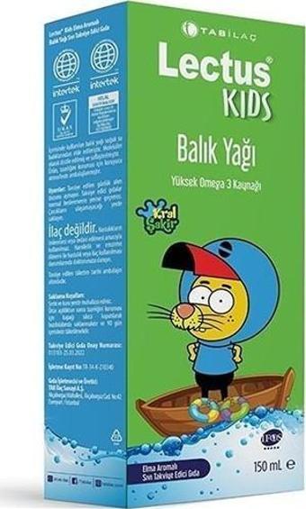 Tab Ilaç Kral Şakir Balık Yağı Elma Aromalı Şurup 150 Ml