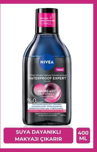 Çift Fazlı Micellar Waterproof Expert Makyaj Temizleme Suyu 400ml, Yüz ve Göz, Ovalama Gerektirmez