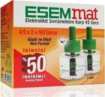 Esemmat Elektrolikit Yedek 45 Gece 2Li Paket