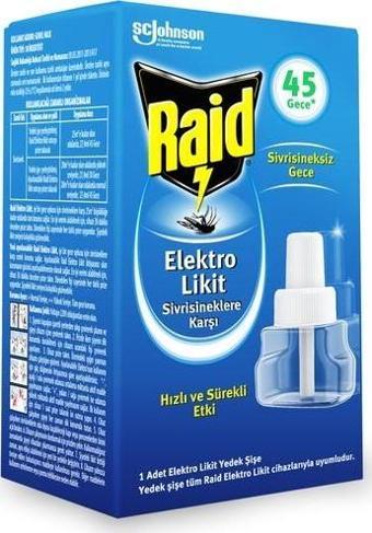 Raid Elektrolikit 45 Gece Yedek Sinek Kovucu