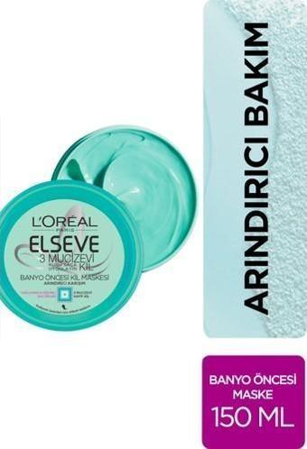 Elseve L'Oréal Paris 3 Mucizevi Kil Banyo Öncesi Kil Maskesi 150 Ml