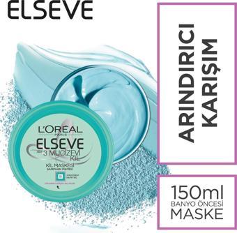 L'Oréal Paris Elseve 3 Mucizevi Kil Banyo Öncesi Kil Maskesi 150 ml