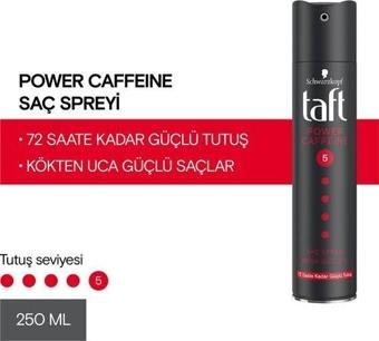 Taft Power Kafein Sprey 250 Ml 1 Adet Kalıcı Tutuş Saç Spreyi