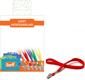 Sarff Metal KlipsSLİ KIRMIZI ASKI İPİ-BLİSTER 10LU(EKO)