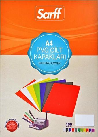 Sarff PVC OPAK BEYAZ A4 Cilt Kapağı 100'Lü Paket