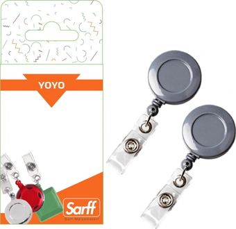 SARFF YUVARLAK KANCALI GRİ EKO YOYO BLİSTER - 2ADET