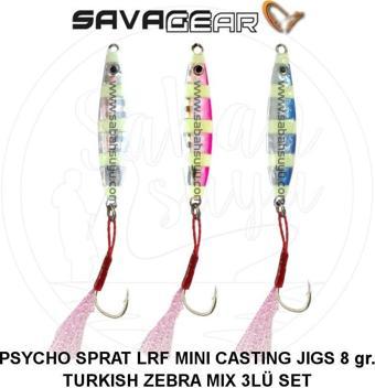 Savagear Psycho Sprat LRF Mini Casting Jigs 8gr Turkish Zebra Mix (3 Adet)