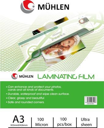 Mühlen Beutel A3 100 Mikron Laminasyon Filmi