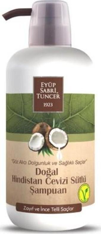 Eyüp Sabri Tuncer Doğal Hindistan Cevizi Sütlü Şampuan 600 Ml Pet Şişe