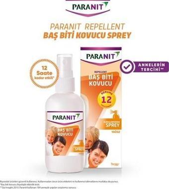 Paranit Baş Biti Kovucu Durulanmayan Sprey Yağsız 100 ml.