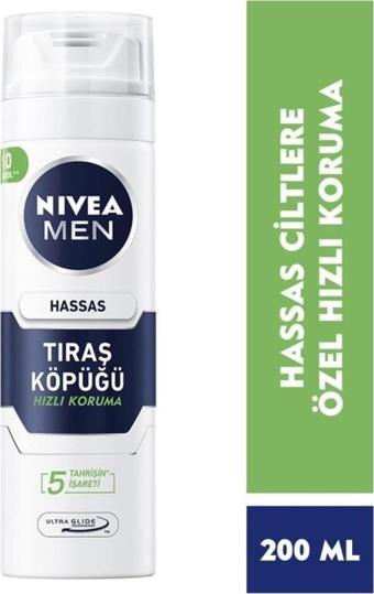 MEN Erkek Tıraş Köpüğü 200ml, Hassas Ciltler, Hızlı Koruma, Rahatlatıcı, Konforlu Tıraş Deneyimi
