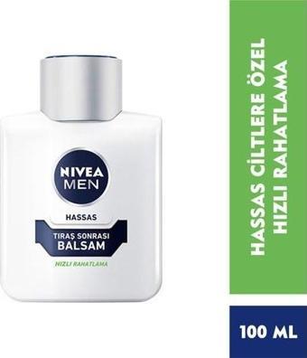 Nivea Men Hassas Tıraş Sonrası Balsam 100Ml, Hassas Ciltler,Alkolsüz Formül, Hızlı Emilir