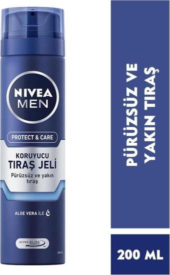 Men Protect&care Tıraş Jeli 200 ml Kuru Ciltler Için Pürüzsüz Tıraş