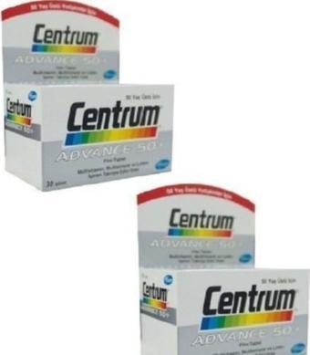 Centrum Advance 50+ Multivitamin 30 Tablet 2'Li Paket