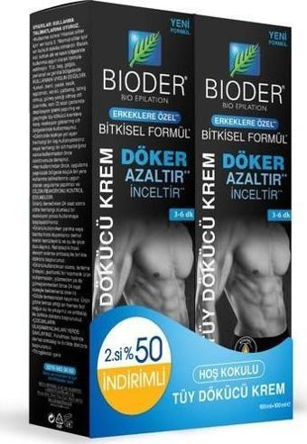 Bioder Erkeklere Özel Tüy Dökücü Krem 2X100Ml