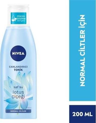 Nivea Canlandırıcı Tonik 200Ml,Normal Ciltler,Yüz Temizleme,Saf Su Ve Lotus Çiçeği