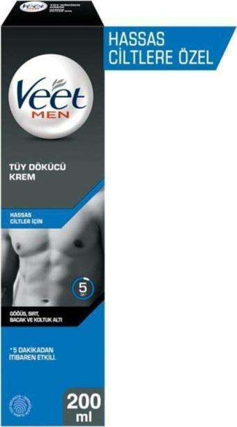 Veet Men Erkeklere Özel Tüy Dökücü Krem Hassas Ciltler 200 Ml