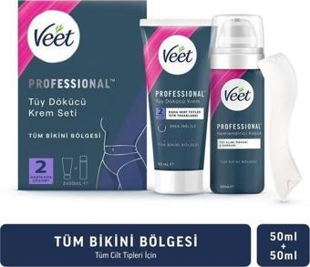 Veet Professional  Bikini Bölgesi Tüy Dökücü Krem Seti 50 Ml+50 Ml