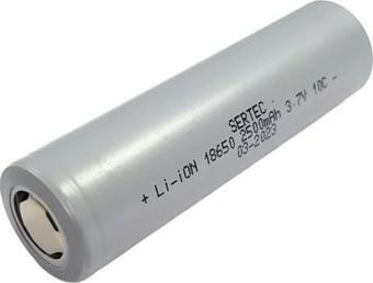 SERTEC 18650 3.7V 2500mAh 10C Lion Şarjlı Pil Başlıksız 1Adet