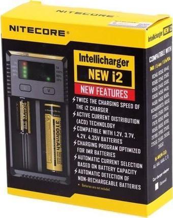 Nitecore i2 İntelli Charger Li-ion Universal Pil Şarj Cihazı 2'li