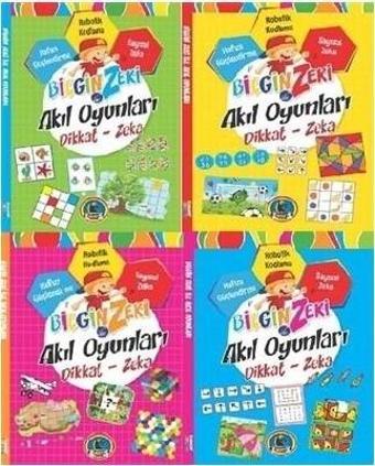 4E Bilgin Zeki İle Akıl Oyunları Dikkat Zeka 4 Lü Seri Karatay (4 Kitap) 153-00-0008