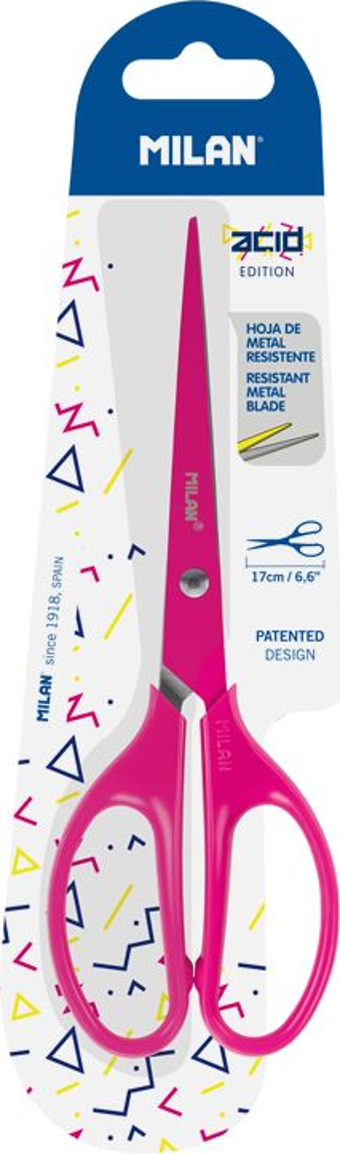 MILAN BWM10425P ACID OFİS TİPİ MAKAS - PEMBE - 17CM