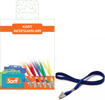 SARFF METAL KLİPSLİ LACİVERT EKO ASKI İPİ BLİSTER - 10ADET