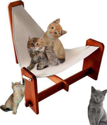 Havzoria Çam Ağacı Kedi Berjeri - Hamak Beşik - Kedi Evi - Kedi Salıncağı - Kedi Yatağı - Oyun Alanı