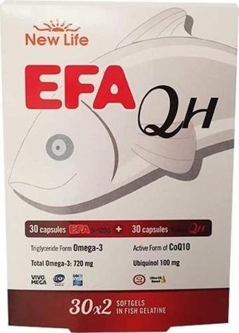 New Life Efa-Qh Omega-3 30 Kapsül Ve Koenzim-Q10 30 Kapsül - 2 Adet