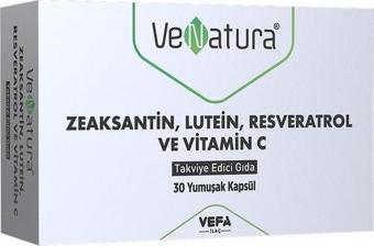 Venatura Zeaksantin, Lutein, Resveratrol Ve Vitamin C Takviye Edici Gıda