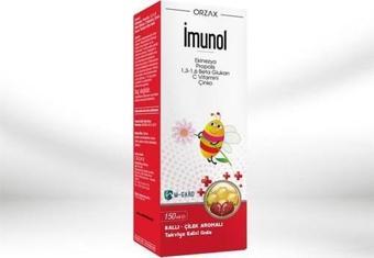 Orzax Imunol Ballı Çilek Aromalı Şurup 150 ml.