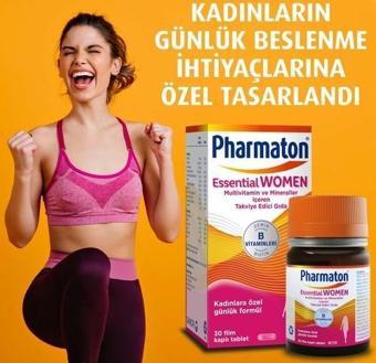 Pharmaton Essential Women 30 Tablet - Biotin, Demir, Vitamin B, Multivitamin Ve Mineraller