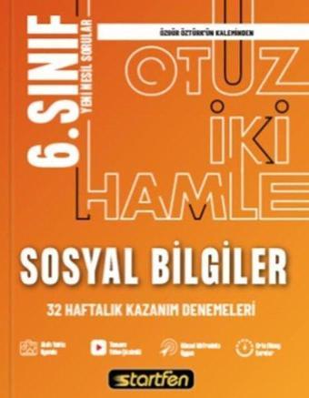 6. Sınıf Sosyal Bilgiler 32 Deneme Haftalık Kazanım Denemeleri - Kolektif  - Startfen Yayınları