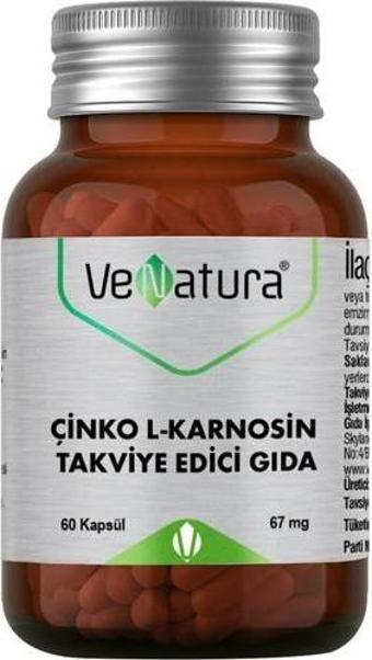 Venatura Çinko L-Karnosin 60 Kapsül