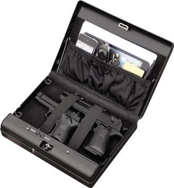 MÜHLEN Gun Safe 17F Parmak İzli  Taşınabilir Saat  Kasası İki Farklı Açma Seçeneği - Biyometrik