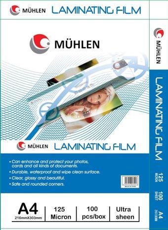 Mühlen A4 125 Micron 100'lü Laminasyon Makinesi Filmi