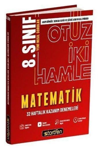 8. Sınıf Matematik 32 Hamle Kazanım Denemeleri - Kolektif  - Startfen Yayınları