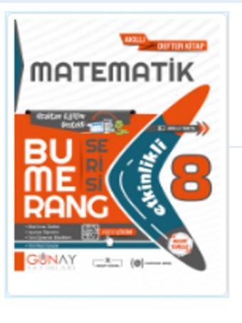 Günay Yayınları 8. Sınıf Matematik Etkinlikli Bumerang Serisi - Günay Yayıncılık